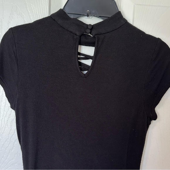 Mind Code Black Lace-Up Mini Dress - Picture 4 of 10